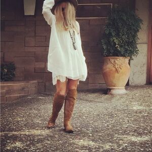 Boho White Dress